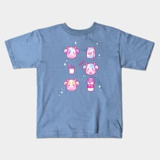 Cute Milk & Cow Kids T-Shirt